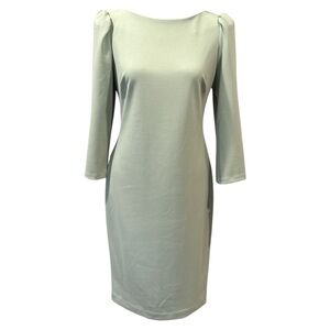 Calvin Klein Women's Sheath Dress Size 6 Knee-Length 3/4 Sleeve Light Green Sz 6